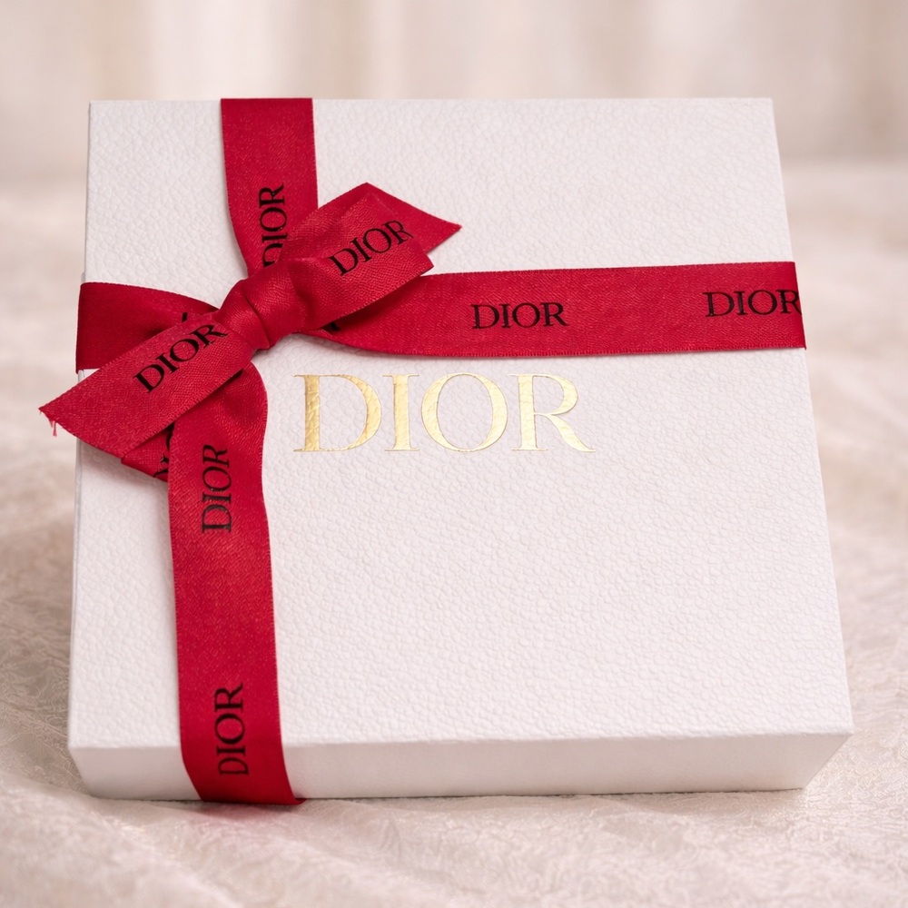 Dior White Box with Red Ribbon
